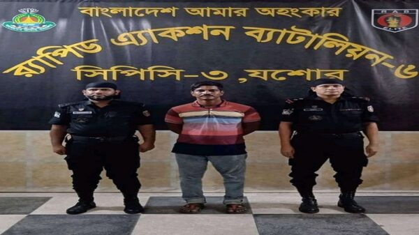 যশোরে যাবজ্জীবন সাজাপ্রাপ্ত আসামি র‍্যাব-৬,কর্তৃক আটক