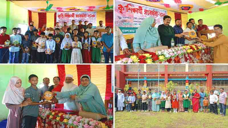 দুর্গাপুরে কৃতি শিক্ষার্থীকে সংবর্ধনা,  সম্মাননা ক্রেস্টের সাথে গাছের চারা উপহার