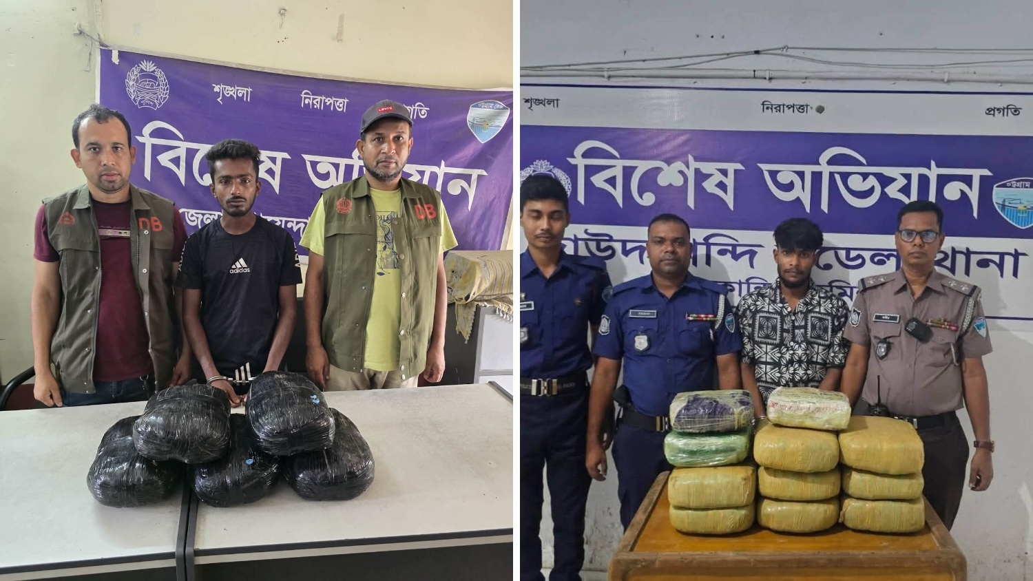 কুমিল্লায় মাদকবিরোধী অভিযানে ৩৪ জন গ্রেফতার, বিপুল মাদক উদ্ধার