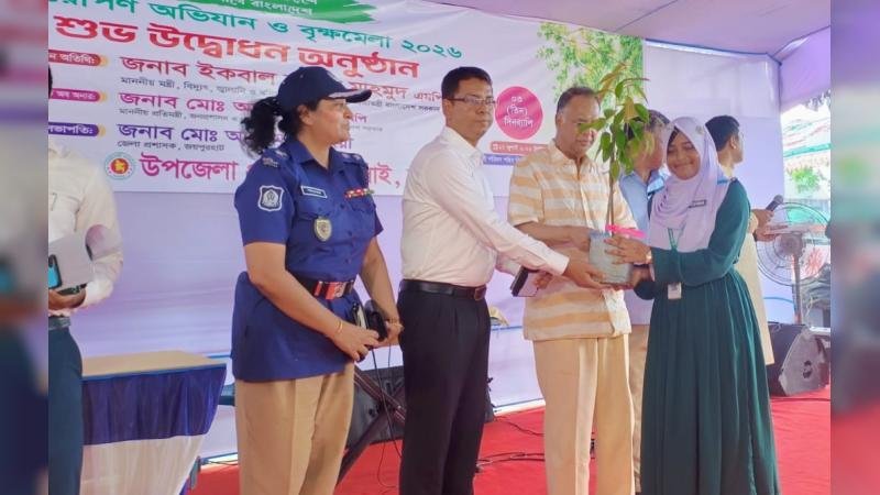 কালাইয়ে বৃক্ষরোপণ অভিযান ও বৃক্ষমেলা-২০২৬ শুরু